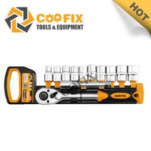 Offeryn Set Hand Tools 3/8 'DR 11pcs Offeryn Nofel Set Wrench a Set Soced Adjustable